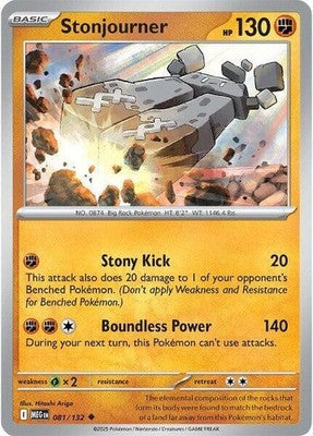 Stonjourner 081/132 ME01: Mega Evolution Reverse Holofoil Pokémon TCG