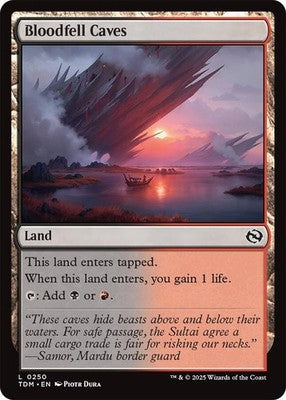 Bloodfell Caves TDM 250 NM Magic: The Gathering