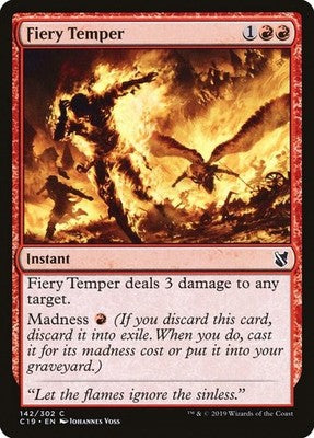Fiery Temper C19 142 NM Magic: The Gathering