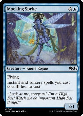 Mocking Sprite WOE 62 NM Magic: The Gathering