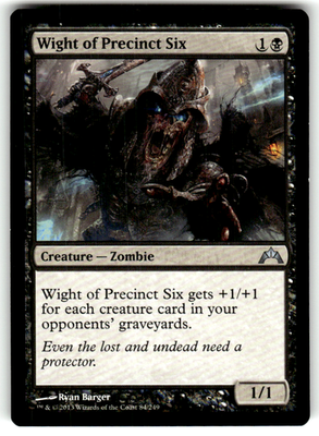 Wight of Precinct Six Gatecrash 84 U Magic: The Gathering Near Mint