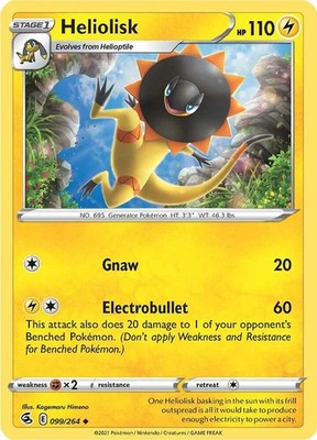 Heliolisk 099/264 SWSH08: Fusion Strike Pokémon TCG