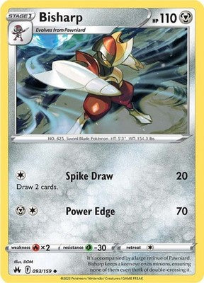 Bisharp 093/159 SWSH: Crown Zenith Pokémon TCG
