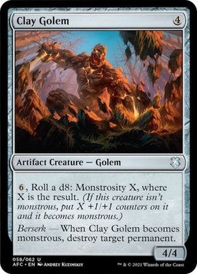 Clay Golem AFC 58 NM Magic: The Gathering