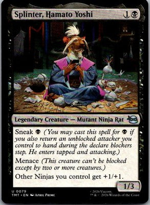 Splinter, Hamato Yoshi 0079 Teenage Mutant Ninja Turtles Magic: The Gathering NM