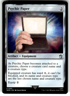 Psychic Paper Universes Beyond: Doctor Who 181 U Magic: The Gathering Near Mint
