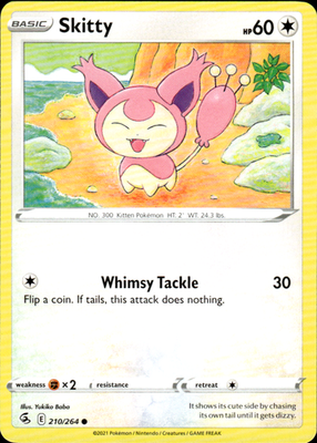 Skitty Fusion Strike 210/264 Common Pokémon — English Lightly Played