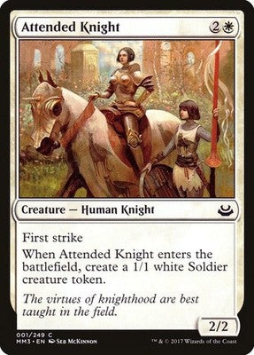 Attended Knight MM3 1 NM Magic: The Gathering