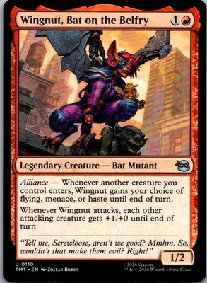 Wingnut, Bat on the Belfry 0110 Teenage Mutant Ninja Turtles NM