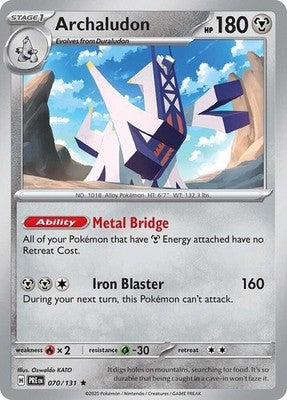 Archaludon 070/131 SV: Prismatic Evolutions Holofoil Pokémon TCG