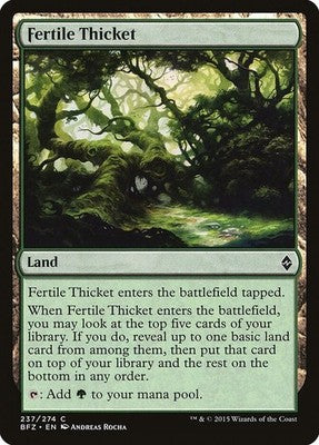 Fertile Thicket BFZ 237 NM Magic: The Gathering