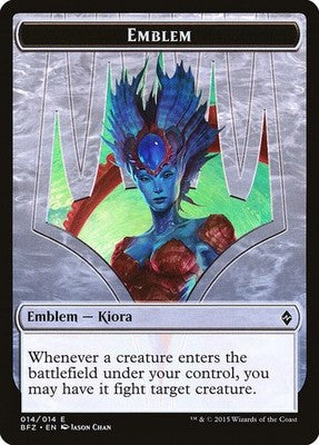 Kiora, Master of the Depths Emblem TBFZ 14 NM Magic: The Gathering