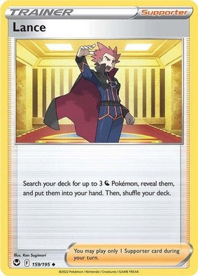 Lance 159/195 SWSH12: Silver Tempest Reverse Holofoil Pokémon TCG