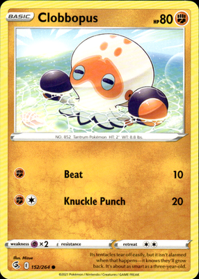 Clobbopus Fusion Strike 152/264 Common Pokémon — English Lightly Played