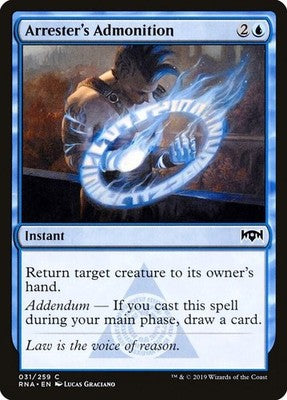 Arrester's Admonition RNA 31 NM Magic: The Gathering