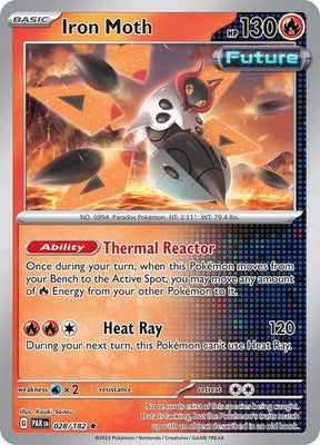Iron Moth 028/182 SV04: Paradox Rift Reverse Holofoil Pokémon TCG