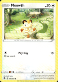 Meowth Fusion Strike 199/264 Common Pokémon — English Lightly Played