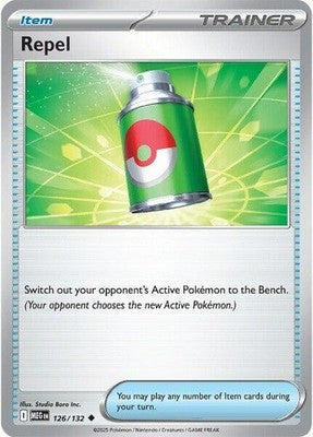 Repel 126/132 ME01: Mega Evolution Reverse Holofoil Pokémon TCG