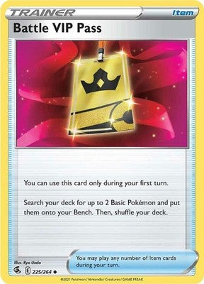 Battle VIP Pass 225/264 SWSH08: Fusion Strike Pokémon TCG