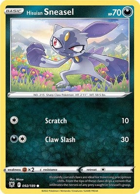 Hisuian Sneasel 092/189 SWSH10: Astral Radiance Pokémon TCG