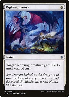 Righteousness ELD 27 NM Magic: The Gathering