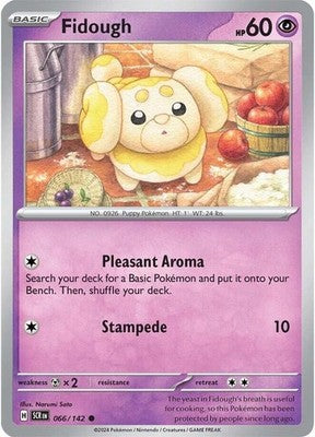 Fidough 066/142 SV07: Stellar Crown Reverse Holofoil Pokémon TCG