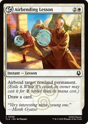Airbending Lesson TLA 8 NM Magic: The Gathering