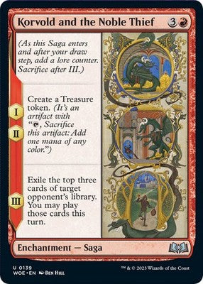 Korvold and the Noble Thief WOE 139 NM Magic: The Gathering