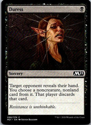 Duress 96 Common Core Set 2021 Magic: The Gathering Near Mint
