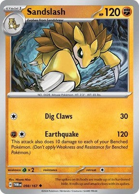 Sandslash 098/167 SV06: Twilight Masquerade Pokémon TCG