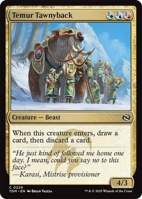 Temur Tawnyback TDM 229 NM Magic: The Gathering
