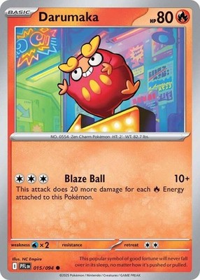 Darumaka 015/094 ME02: Phantasmal Flames Reverse Holofoil Pokémon TCG
