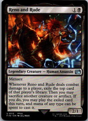 Reno and Rude 113 Uncommon FINAL FANTASY Magic: The Gathering Near Mint