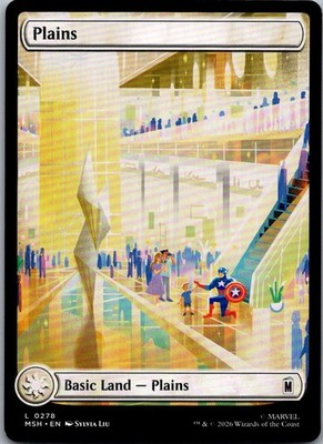 Plains (0278) 278 Land Marvel Super Heroes Magic: The Gathering Near Mint