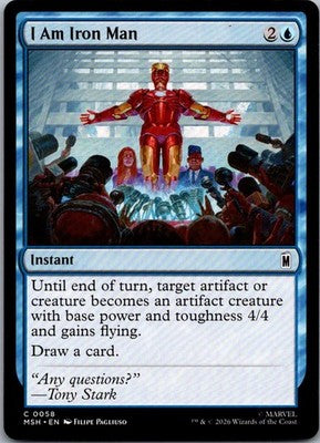 I Am Iron Man 58 Common Marvel Super Heroes Magic: The Gathering Near Mint