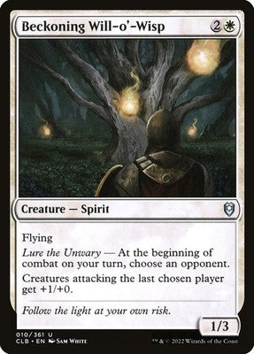 Beckoning Will-o'-Wisp CLB 10 NM Magic: The Gathering