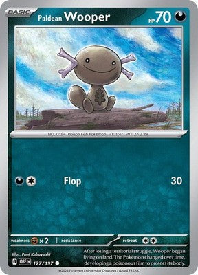 Paldean Wooper 127/197 SV03: Obsidian Flames Reverse Holofoil Pokémon TCG