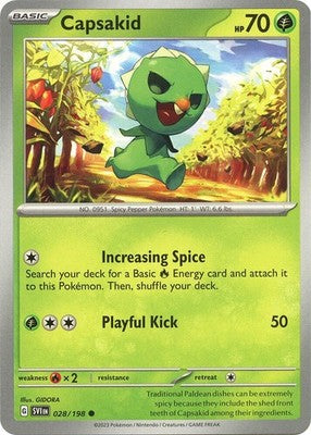 Capsakid 028/198 SV01: Scarlet & Violet Base Set Reverse Holofoil Pokémon TCG