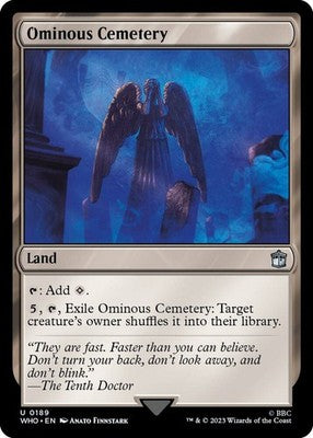 Ominous Cemetery WHO 189 NM Magic: The Gathering
