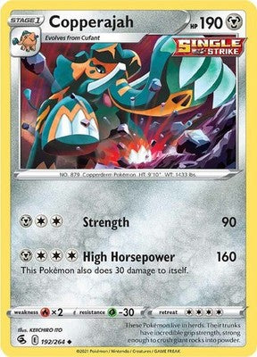 Copperajah 192/264 SWSH08: Fusion Strike Reverse Holofoil Pokémon TCG