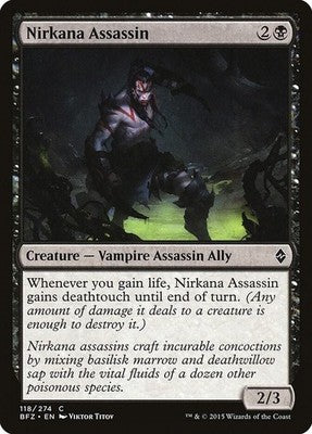 Nirkana Assassin BFZ 118 NM Magic: The Gathering