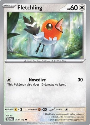 Fletchling 163/193 SV02: Paldea Evolved Reverse Holofoil Pokémon TCG