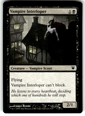 Vampire Interloper Innistrad 123 C Magic: The Gathering Lightly Played