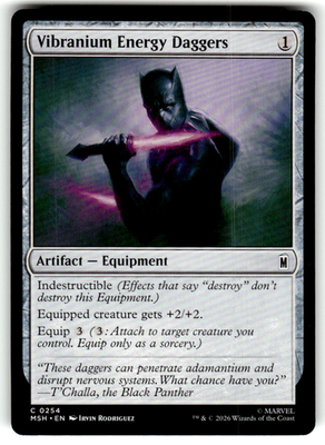 Vibranium Energy Daggers Marvel Super Heroes 254 C Magic: The Gathering
