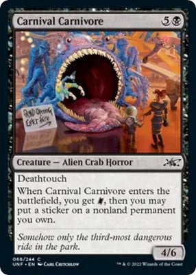 Carnival Carnivore UNF 68 NM Magic: The Gathering