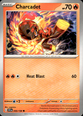 Charcadet Scarlet & Violet Base Set 040/198 Common Pokémon — English Near Mint