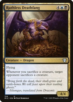 Ruthless Deathfang MIC 154 NM Magic: The Gathering