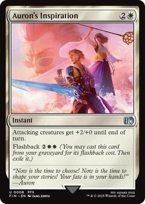 Auron's Inspiration FIN 8 Foil NM Magic: The Gathering