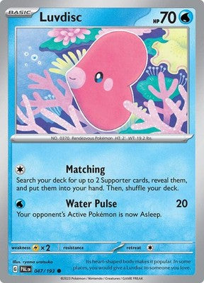 Luvdisc 047/193 SV02: Paldea Evolved Reverse Holofoil Pokémon TCG