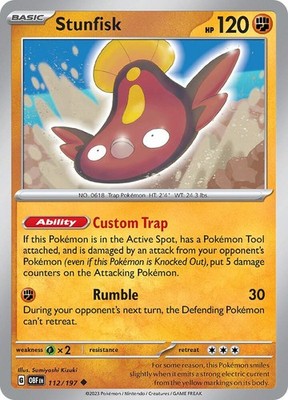 Stunfisk 112/197 SV03: Obsidian Flames Pokémon TCG